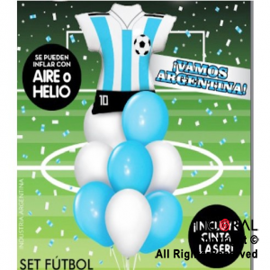SET DE GLOBOS PREMIUM FUTBOL CAMISETA ARGENTINA x 1